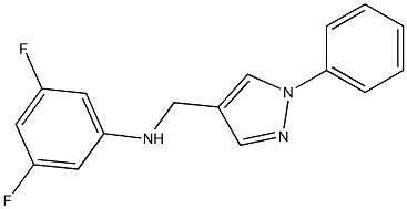 3,5-difluoro-N-[(1-phenyl-1H-pyrazol-4-yl)methyl]aniline Struktur