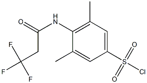 3,5-dimethyl-4-(3,3,3-trifluoropropanamido)benzene-1-sulfonyl chloride Struktur