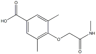 3,5-dimethyl-4-[(methylcarbamoyl)methoxy]benzoic acid Struktur