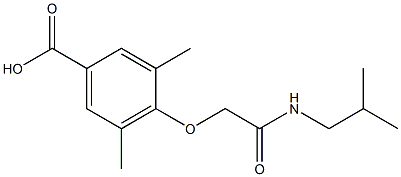 3,5-dimethyl-4-{[(2-methylpropyl)carbamoyl]methoxy}benzoic acid Struktur