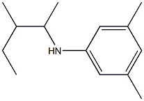 3,5-dimethyl-N-(3-methylpentan-2-yl)aniline Struktur