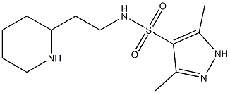 3,5-dimethyl-N-[2-(piperidin-2-yl)ethyl]-1H-pyrazole-4-sulfonamide Struktur