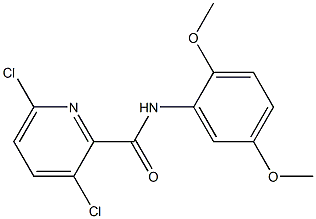 3,6-dichloro-N-(2,5-dimethoxyphenyl)pyridine-2-carboxamide Struktur