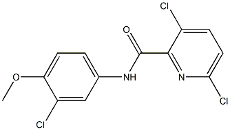 3,6-dichloro-N-(3-chloro-4-methoxyphenyl)pyridine-2-carboxamide Struktur