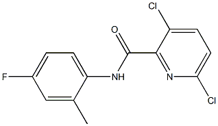 3,6-dichloro-N-(4-fluoro-2-methylphenyl)pyridine-2-carboxamide Struktur