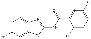 3,6-dichloro-N-(6-chloro-1,3-benzothiazol-2-yl)pyridine-2-carboxamide Struktur