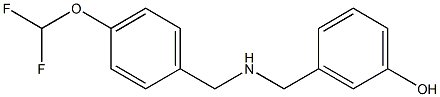 3-[({[4-(difluoromethoxy)phenyl]methyl}amino)methyl]phenol Struktur