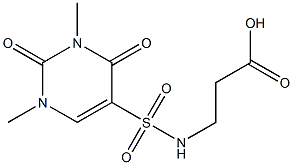 3-[(1,3-dimethyl-2,4-dioxo-1,2,3,4-tetrahydropyrimidine-5-)sulfonamido]propanoic acid Struktur