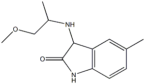 3-[(1-methoxypropan-2-yl)amino]-5-methyl-2,3-dihydro-1H-indol-2-one Struktur