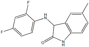 3-[(2,4-difluorophenyl)amino]-5-methyl-2,3-dihydro-1H-indol-2-one Struktur