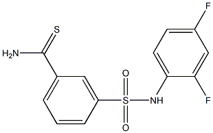 3-[(2,4-difluorophenyl)sulfamoyl]benzene-1-carbothioamide Struktur