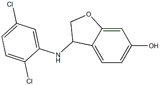 3-[(2,5-dichlorophenyl)amino]-2,3-dihydro-1-benzofuran-6-ol Struktur