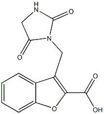 3-[(2,5-dioxoimidazolidin-1-yl)methyl]-1-benzofuran-2-carboxylic acid Struktur