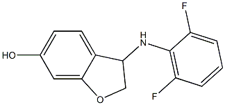 3-[(2,6-difluorophenyl)amino]-2,3-dihydro-1-benzofuran-6-ol Struktur