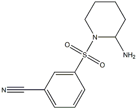 3-[(2-aminopiperidine-1-)sulfonyl]benzonitrile Struktur