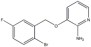 3-[(2-bromo-5-fluorophenyl)methoxy]pyridin-2-amine Struktur