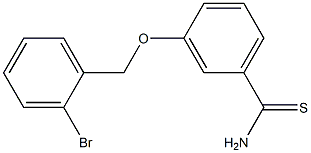 3-[(2-bromobenzyl)oxy]benzenecarbothioamide Struktur