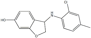 3-[(2-chloro-4-methylphenyl)amino]-2,3-dihydro-1-benzofuran-6-ol Struktur