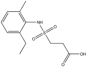 3-[(2-ethyl-6-methylphenyl)sulfamoyl]propanoic acid Struktur