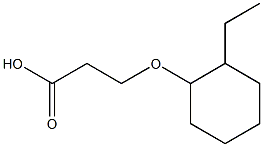 3-[(2-ethylcyclohexyl)oxy]propanoic acid Struktur