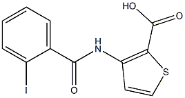 3-[(2-iodobenzoyl)amino]thiophene-2-carboxylic acid Struktur