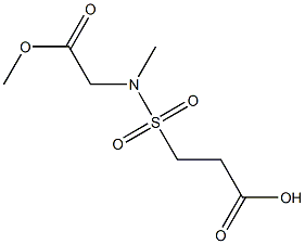 3-[(2-methoxy-2-oxoethyl)(methyl)sulfamoyl]propanoic acid Struktur