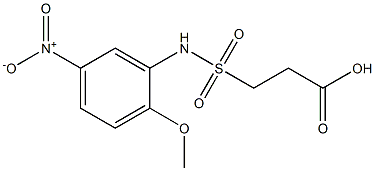 3-[(2-methoxy-5-nitrophenyl)sulfamoyl]propanoic acid Struktur