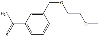 3-[(2-methoxyethoxy)methyl]benzenecarbothioamide Struktur