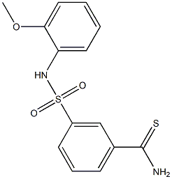 3-[(2-methoxyphenyl)sulfamoyl]benzene-1-carbothioamide Struktur