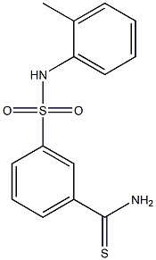 3-[(2-methylphenyl)sulfamoyl]benzene-1-carbothioamide Struktur