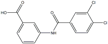 3-[(3,4-dichlorobenzene)amido]benzoic acid Struktur