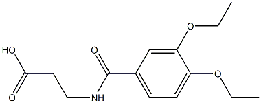 3-[(3,4-diethoxybenzoyl)amino]propanoic acid Struktur