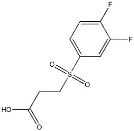 3-[(3,4-difluorophenyl)sulfonyl]propanoic acid Struktur