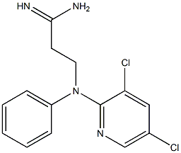 3-[(3,5-dichloropyridin-2-yl)(phenyl)amino]propanimidamide Struktur