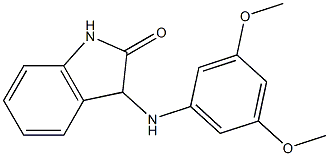 3-[(3,5-dimethoxyphenyl)amino]-2,3-dihydro-1H-indol-2-one Struktur