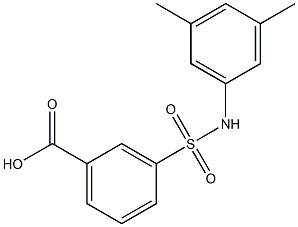 3-[(3,5-dimethylphenyl)sulfamoyl]benzoic acid Struktur