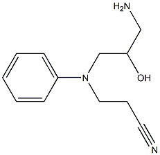 3-[(3-amino-2-hydroxypropyl)(phenyl)amino]propanenitrile Struktur