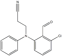 3-[(3-chloro-2-formylphenyl)(phenyl)amino]propanenitrile Struktur