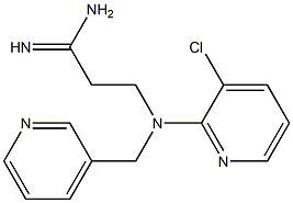 3-[(3-chloropyridin-2-yl)(pyridin-3-ylmethyl)amino]propanimidamide Struktur