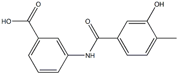 3-[(3-hydroxy-4-methylbenzoyl)amino]benzoic acid Struktur