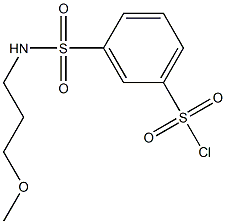 3-[(3-methoxypropyl)sulfamoyl]benzene-1-sulfonyl chloride Struktur