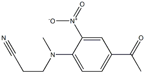 3-[(4-acetyl-2-nitrophenyl)(methyl)amino]propanenitrile Struktur