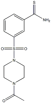 3-[(4-acetylpiperazine-1-)sulfonyl]benzene-1-carbothioamide Struktur