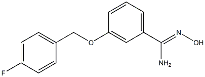 3-[(4-fluorobenzyl)oxy]-N'-hydroxybenzenecarboximidamide Struktur