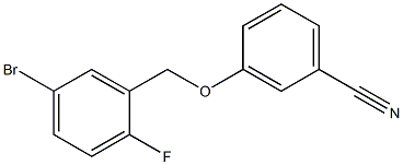 3-[(5-bromo-2-fluorophenyl)methoxy]benzonitrile Struktur