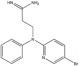 3-[(5-bromopyridin-2-yl)(phenyl)amino]propanimidamide Struktur