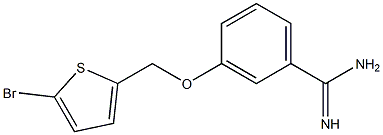 3-[(5-bromothien-2-yl)methoxy]benzenecarboximidamide Struktur