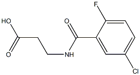 3-[(5-chloro-2-fluorophenyl)formamido]propanoic acid Struktur