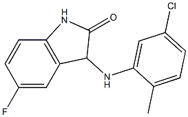 3-[(5-chloro-2-methylphenyl)amino]-5-fluoro-2,3-dihydro-1H-indol-2-one Struktur