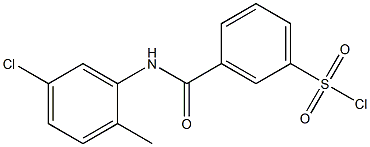 3-[(5-chloro-2-methylphenyl)carbamoyl]benzene-1-sulfonyl chloride Struktur